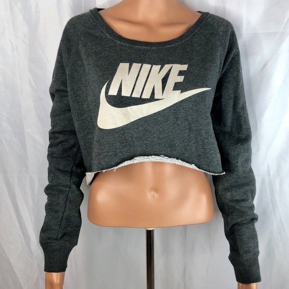 Nike Sweaters - Nike Gray Cropped Crewneck Sweatshirt